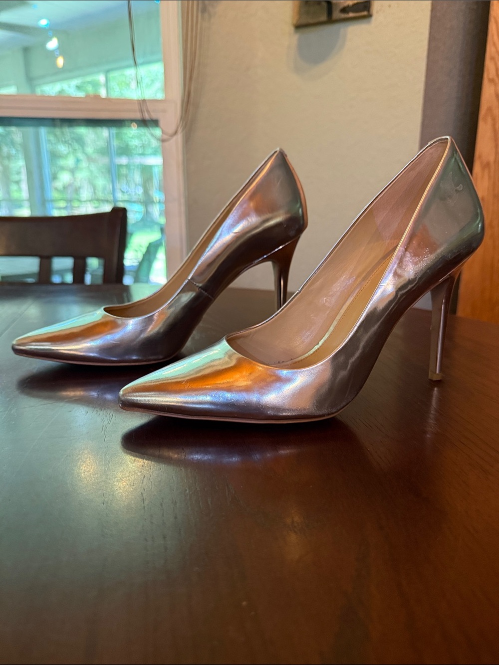 Michael Kors - Silver Pointed-Toe Stiletto Pumps - Women's Metallic Heel